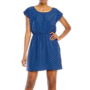 Pink Rose dress size small chevron print